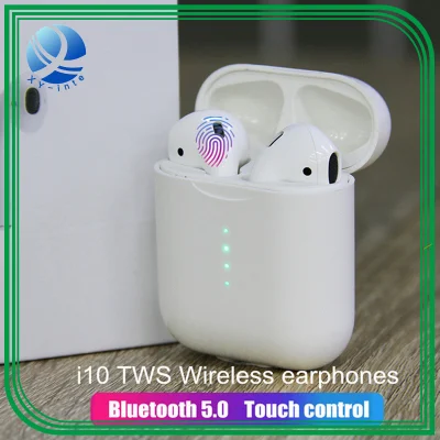 I10 Tws Fone de ouvido sem fio Bluetooth Fone de ouvido com controle de toque 3D Som surround e estojo de carga para iPhone Android Phone