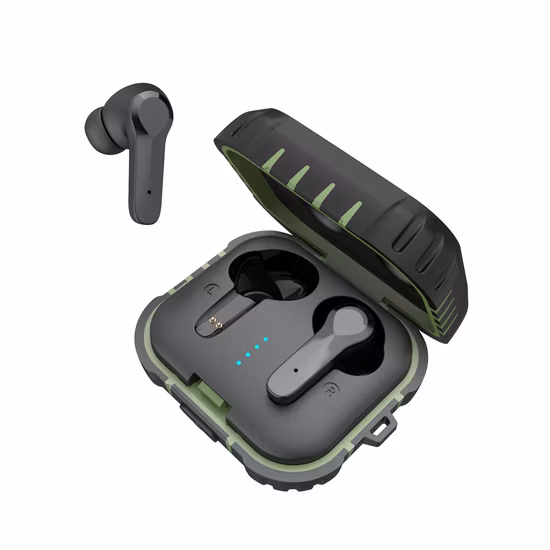 Fones de ouvido sem fio Bluetooth 5.0 Tws HiFi Sound com controle de toque de graves Hands Free Calling Headset for Sports Earphone Case
