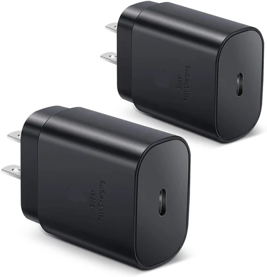 2023 Venda imperdível Cabo de carregador tipo C com 25W Pd USB C Adaptador para Samsung Galaxy Mobile Phone C Bloco de carregamento de energia