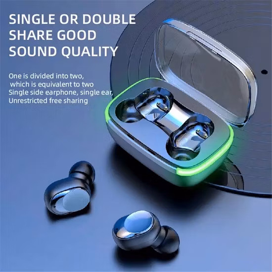 Fone de ouvido Bluetooth Y60 Tws True sem fio com tela de LED e fone de ouvido estéreo