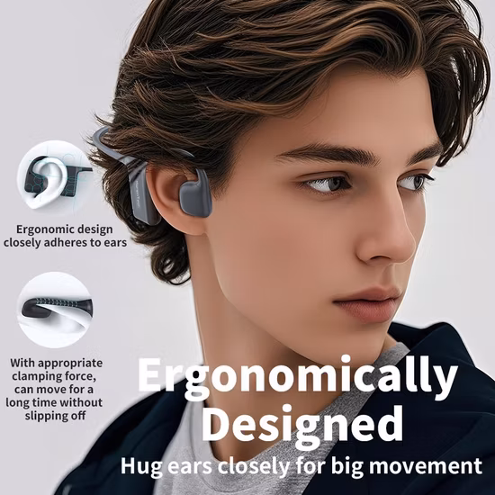 Novos fones de ouvido intra-auriculares esportivos sem fio Bluetooth para iPhone e Samsung